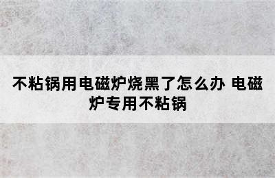 不粘锅用电磁炉烧黑了怎么办 电磁炉专用不粘锅